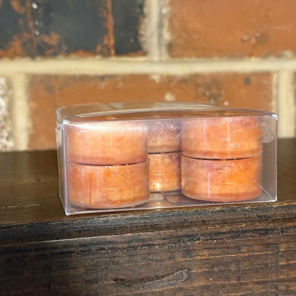 Village Candle Spiced Pumpkin Tea Lights 8 Pack Orange Fall Scented Candles